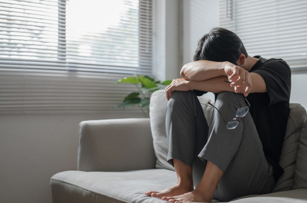 A Person With The Signs of Anxiety and Depression